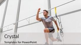  Presentation with suspension - Amazing slide set having training legs with suspended lung backdrop and a light gray colored foreground