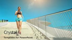  Presentation with sport blue - Cool new PPT layouts with training near the modern architecture backdrop and a  colored foreground