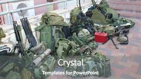  Presentation with soldiers - PPT theme featuring training officer - weekdays of soldiers background and a gray colored foreground