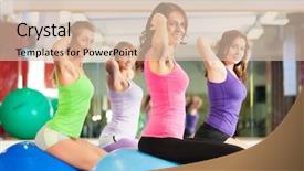  Presentation with ball sports - Colorful slide deck enhanced with training or workout with gym backdrop and a lemonade colored foreground