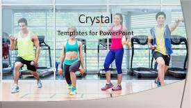  Presentation with training - Cool new PPT theme with training routine with dumb-bell backdrop and a lemonade colored foreground