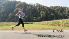  Presentation with healthy lifestyle - Amazing PPT theme having training rural women - young woman enjoying backdrop and a coral colored foreground