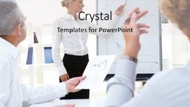  Presentation with whiteboard - Colorful presentation theme enhanced with training strategy - photo of successful manager standing backdrop and a lemonade colored foreground