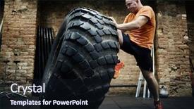  Presentation with tire - Amazing theme having training with heavy tire backdrop and a wine colored foreground