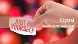  Presentation with self - Slide set featuring belive self - piece of paper background and a coral colored foreground