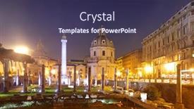  Presentation with forum - Colorful slides enhanced with trajan forum at night rome italy backdrop and a tawny brown colored foreground