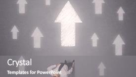  Presentation with contemplating - Theme consisting of trajectory career - young contemplating businessman stands background and a gray colored foreground