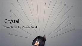  Presentation with contemplating - Audience pleasing PPT layouts consisting of trajectory career - young contemplating businessman stands backdrop and a  colored foreground