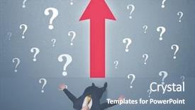  Presentation with contemplating - Cool new theme with trajectory career - young contemplating businessman stands backdrop and a seafoam green colored foreground