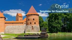  Presentation with summer - Slide set consisting of trakai-castle-at-the-summer background and a ocean colored foreground