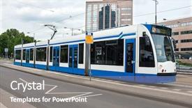  Presentation with tram - Cool new theme with tram departing from amstel station backdrop and a gray colored foreground