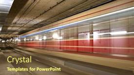  Presentation with tram - Cool new presentation with tram-disappearing-into-a-tunnel backdrop and a tawny brown colored foreground