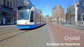  Presentation with corona - Colorful PPT layouts enhanced with tram-driving-on-an-empty backdrop and a gray colored foreground