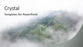  Presentation with tram - Slide set consisting of tram ton pass covered background and a white colored foreground