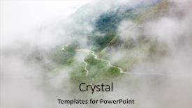  Presentation with tram - Presentation theme enhanced with tram ton pass covered background and a light gray colored foreground