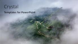  Presentation with tram - Colorful slides enhanced with lao cai province northwest vietnam backdrop and a light blue colored foreground