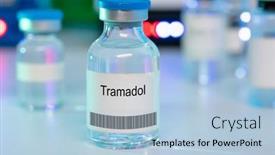  Presentation with injection - Presentation enhanced with tramadol-tramadol-medical-liquid background and a light blue colored foreground
