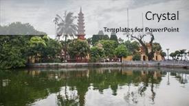  Presentation with vietnam hanoi - Amazing theme having tran quoc temple in hanoi backdrop and a  colored foreground