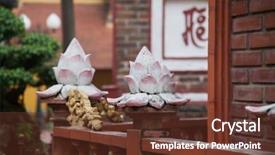  Presentation with vietnam hanoi - Beautiful PPT theme featuring tran quoc temple in hanoi backdrop and a  colored foreground