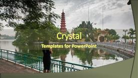  Presentation with vietnam hanoi - Beautiful theme featuring tran quoc temple in hanoi backdrop and a tawny brown colored foreground