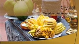  Presentation with vietnam hanoi - PPT layouts consisting of tran quoc temple in hanoi background and a coral colored foreground