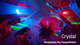  Presentation with night club - Audience pleasing PPT theme consisting of trance - leisure in night club backdrop and a wine colored foreground