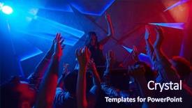  Presentation with teens - PPT theme with trance - party of teens background and a navy blue colored foreground