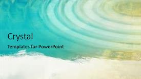  Presentation with tranquil - PPT theme having tranquil - water with ripples in natural background and a teal colored foreground