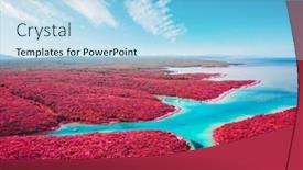  Presentation with tranquil - PPT layouts with tranquil-color-infra-red-lagoon background and a light blue colored foreground