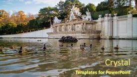  Presentation with schonbrunn - Audience pleasing PPT layouts consisting of tranquil-fall-landscape-from-monument backdrop and a tawny brown colored foreground