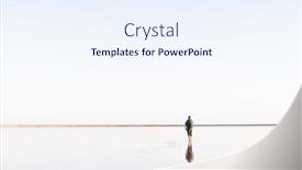  Presentation with clear water - Audience pleasing presentation theme consisting of tranquil-minimalist-landscape-with-lonely backdrop and a sky blue colored foreground