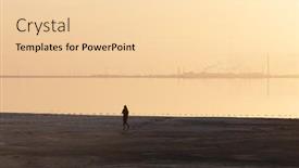  Presentation with minimalist - Cool new presentation theme with tranquil-minimalist-landscape-with-lonely backdrop and a lemonade colored foreground