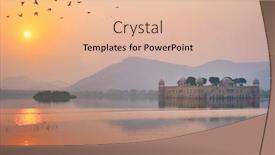  Presentation with morning sunrise - Audience pleasing slide deck consisting of tranquil-morning-at-famous-indian backdrop and a lemonade colored foreground