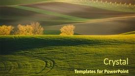  Presentation with tranquil - Colorful slide set enhanced with tranquil rural landscape in sunbeams beautiful sunlight on the wavy fields location place of south moravia czech republic europe photo of ecology concept discover the beauty of earth backdrop and a tawny brown colored foreground