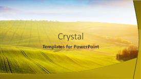  Presentation with tranquil - Colorful slide deck enhanced with tranquil rural landscape in sunbeams beautiful sunlight on the wavy fields location place of south moravia czech republic europe photo of ecology concept discover the beauty of earth backdrop and a yellow colored foreground