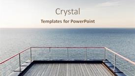  Presentation with tranquil - Slide deck consisting of tranquil-sea-view-on-saka background and a sky blue colored foreground