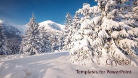  Presentation with tranquil - Slide deck consisting of tranquil-snowy-landscape-and-christmas background and a soft green colored foreground