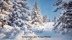  Presentation with tranquil - Presentation theme having tranquil-snowy-landscape-and-christmas background and a light blue colored foreground