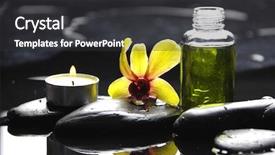  Presentation with tranquil spa - Slides with tranquil spa scene - massage oil background and a  colored foreground