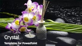  Presentation with tranquil spa - Colorful slide deck enhanced with tranquil spa scene backdrop and a dark gray colored foreground