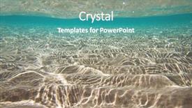  Presentation with tranquil spa - Beautiful presentation design featuring tranquil underwater scene with copy backdrop and a teal colored foreground