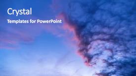  Presentation with imagination - Presentation theme with transcend - blue clouds in the sky background and a cobalt blue colored foreground