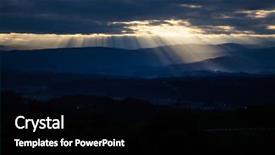  Presentation with sun - PPT theme having transcend - break through the clouds sun background and a  colored foreground