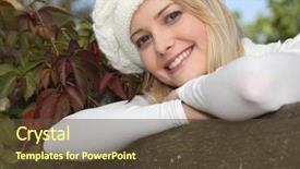  Presentation with tree and roots - PPT layouts with transcend - woman leaning against tree background and a  colored foreground