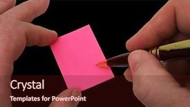  Presentation with collaborative writing - Presentation design having transcribe - writing on a sticky background and a  colored foreground