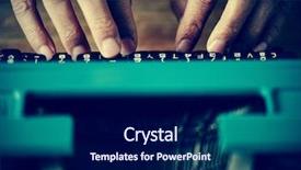  Presentation with old man - Amazing PPT layouts having prosesor - closeup of a man typing backdrop and a navy blue colored foreground