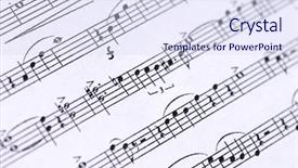  Presentation with paper - Slides featuring bach - detail of a paper score background and a sky blue colored foreground