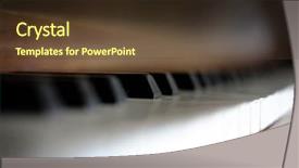  Presentation with instrument - Beautiful theme featuring piano keys on old vintage backdrop and a tawny brown colored foreground