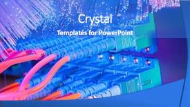  Presentation with data transfer - Presentation theme enhanced with transfer by optical fibre information background and a  colored foreground