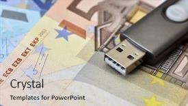  Presentation with memory - Beautiful PPT layouts featuring transfer money - usb memory stick resting backdrop and a lemonade colored foreground